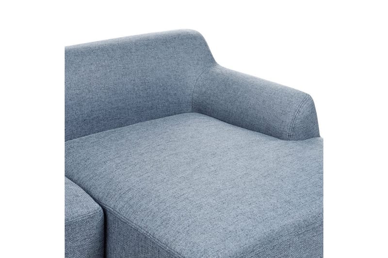 Hörnsoffa Beliani Sosjo Beige, ljust trä, Högervänd blue||Light colored wood Right-faced - Huonekalut - Sohva - Kulmasohva - Kulmadivaanisohva