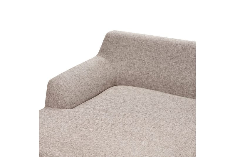 Hörnsoffa Beliani Sosjo Beige, ljust trä, Högervänd Brown||Light colored wood Left-faced - Huonekalut - Sohva - Kulmasohva - Kulmadivaanisohva