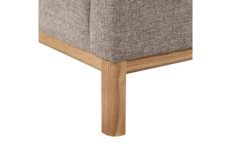 Hörnsoffa Beliani Sosjo Beige, ljust trä, Högervänd Brown||Light colored wood Left-faced - Huonekalut - Sohva - Kulmasohva - Kulmadivaanisohva