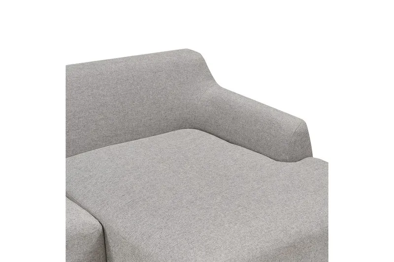 Hörnsoffa Beliani Sosjo Beige, ljust trä, Högervänd Grey||Light colored wood Right-faced - Huonekalut - Sohva - Kulmasohva - Kulmadivaanisohva