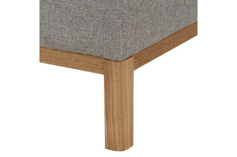 Hörnsoffa Beliani Sosjo Beige, ljust trä, Högervänd Grey||Light colored wood Right-faced - Huonekalut - Sohva - Kulmasohva - Kulmadivaanisohva