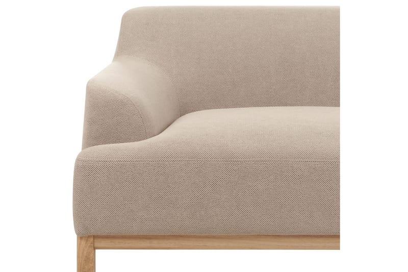 Hörnsoffa Beliani Sosjo Beige, ljust trä, Högervänd NO_BRAND Taupe Right-faced - Huonekalut - Sohva - Kulmasohva - Kulmadivaanisohva