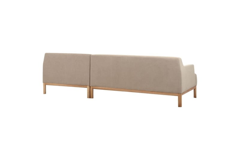 Hörnsoffa Beliani Sosjo Beige, ljust trä, Högervänd NO_BRAND Taupe Right-faced - Huonekalut - Sohva - Kulmasohva - Kulmadivaanisohva