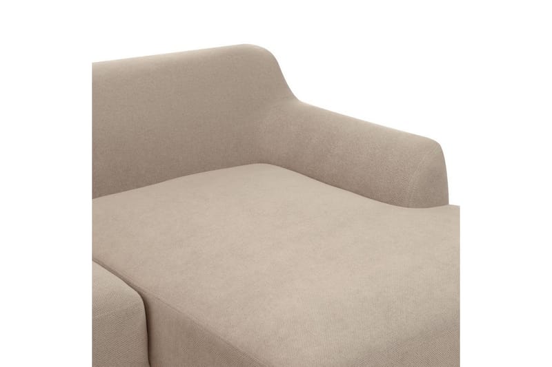 Hörnsoffa Beliani Sosjo Beige, ljust trä, Högervänd NO_BRAND Taupe Right-faced - Huonekalut - Sohva - Kulmasohva - Kulmadivaanisohva