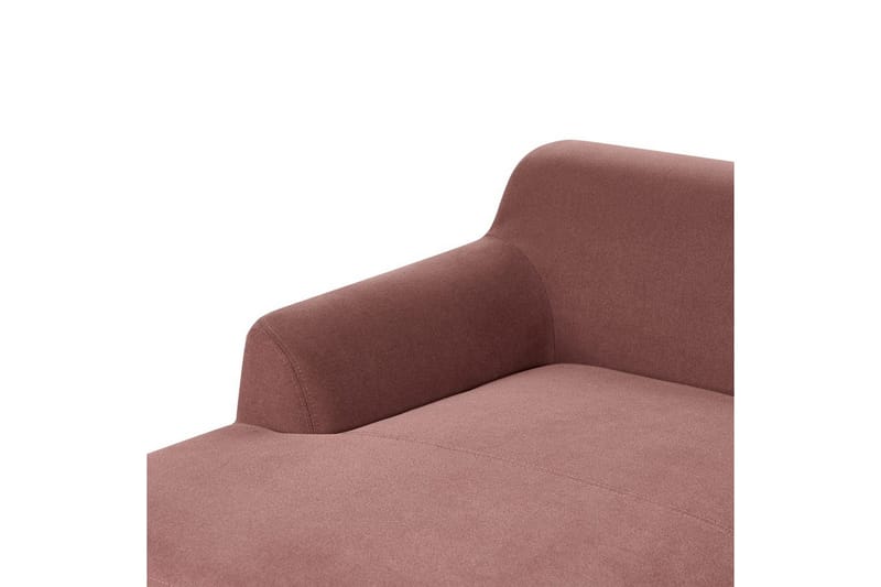 Hörnsoffa Beliani Sosjo Beige, ljust trä, Högervänd Red||Light colored wood Left-faced - Huonekalut - Sohva - Kulmasohva - Kulmadivaanisohva