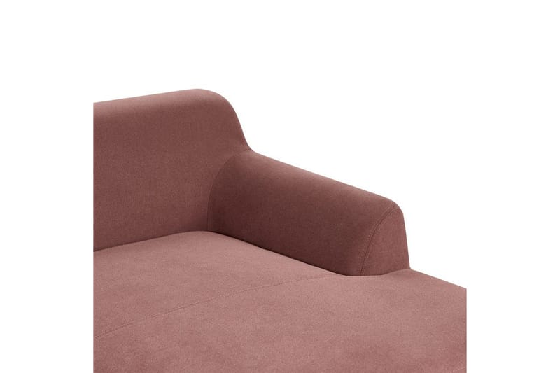 Hörnsoffa Beliani Sosjo Beige, ljust trä, Högervänd Red||Light colored wood Right-faced - Huonekalut - Sohva - Kulmasohva - Kulmadivaanisohva