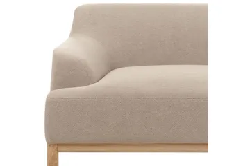 Hörnsoffa Beliani Sosjo Beige, ljust trä, Högervänd Taupe Right-faced - Huonekalut - Sohva - Divaanisohva