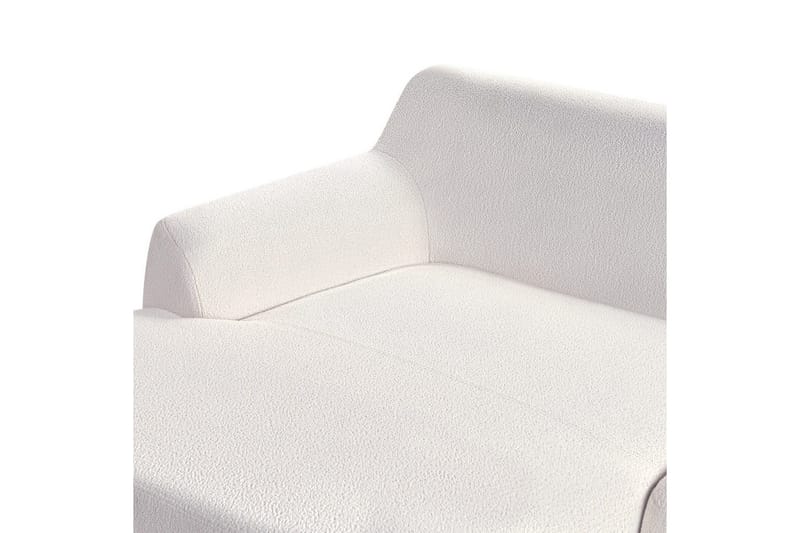 Hörnsoffa Beliani Sosjo Beige, ljust trä, Högervänd White||Light colored wood Left-faced - Huonekalut - Sohva - Kulmasohva - Kulmadivaanisohva