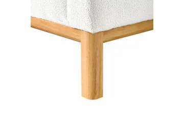 Hörnsoffa Beliani Sosjo Beige, ljust trä, Högervänd White||Light colored wood Right-faced - Huonekalut - Sohva - Divaanisohva