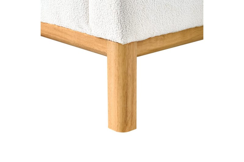 Hörnsoffa Beliani Sosjo Beige, ljust trä, Högervänd White||Light colored wood Right-faced - Huonekalut - Sohva - Kulmasohva - Kulmadivaanisohva