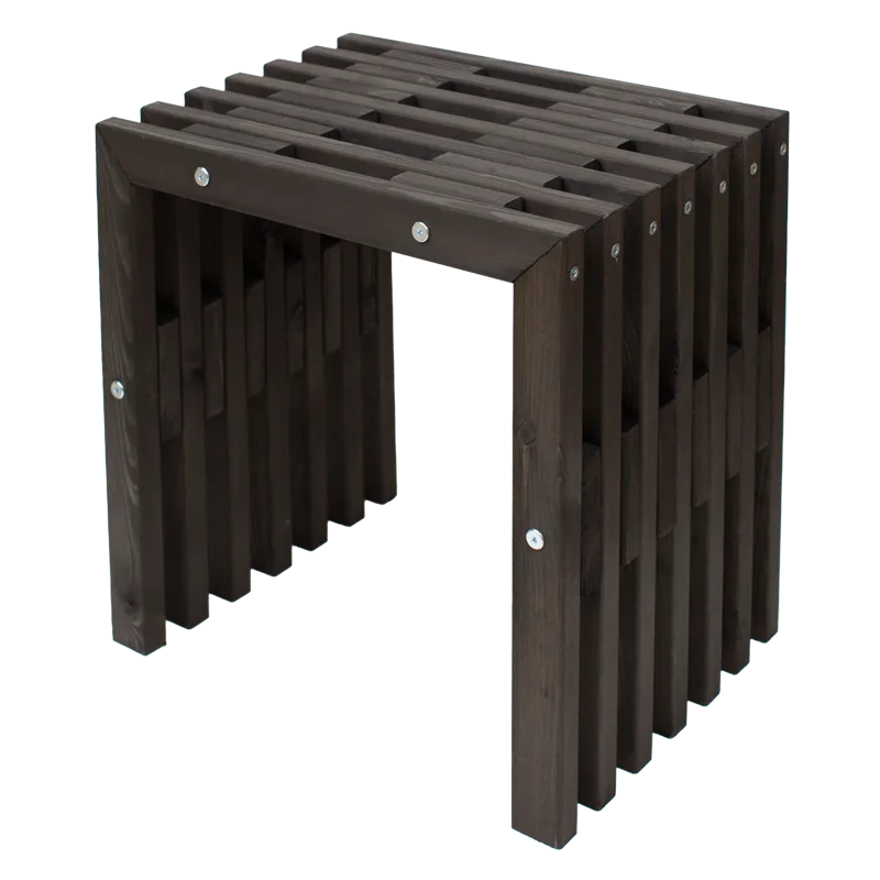 Hillerstorp EcoFurn ulkopenkki 45 cm mänty mustaksi öljytty - Mänty mustaksi öljytty - Puutarhakalusteet - Ulkosohva & puutarhapenkki - Puutarhapenkki & ulkopenkki