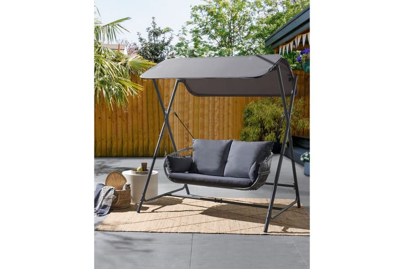 Keinu Fiastra - Tummanharmaa - Puutarhakalusteet - Ulkosohva & puutarhapenkki - Pihakeinu & puutarhakeinu