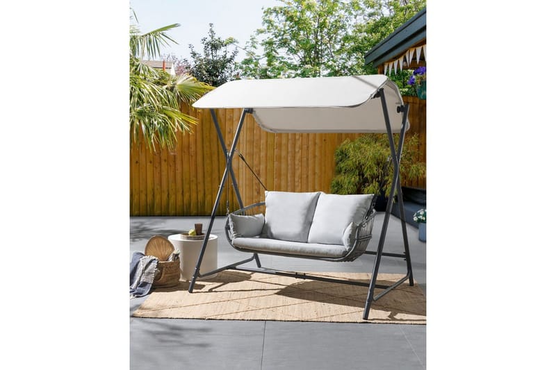 Keinu Fiastra - Vaaleanharmaa - Puutarhakalusteet - Ulkosohva & puutarhapenkki - Pihakeinu & puutarhakeinu