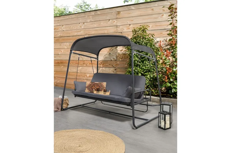 Keinu Marsciano - Tummanharmaa - Puutarhakalusteet - Ulkosohva & puutarhapenkki - Pihakeinu & puutarhakeinu
