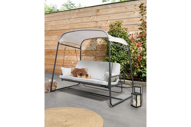 Keinu Marsciano - Vaaleanharmaa - Puutarhakalusteet - Ulkosohva & puutarhapenkki - Pihakeinu & puutarhakeinu