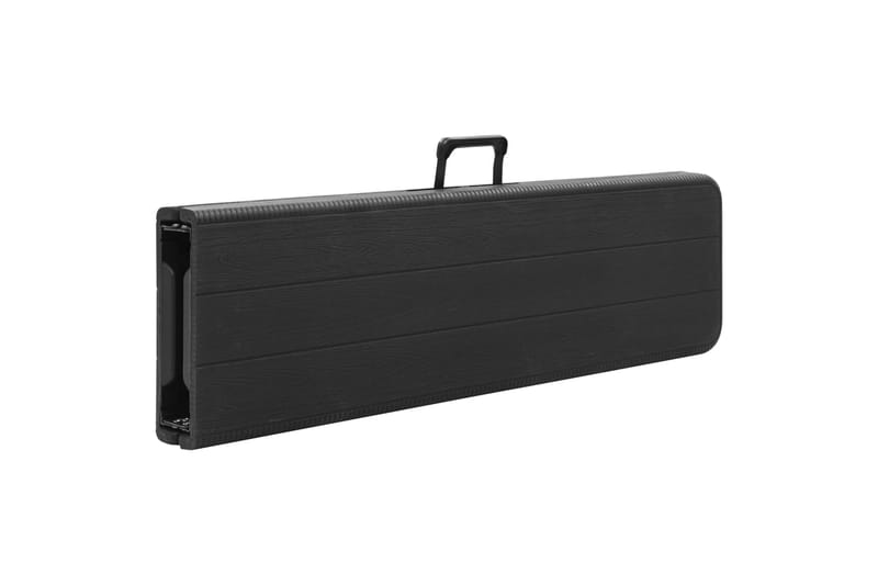 Kokoontaitettavat puutarhapenkit 2 kpl 180 cm HDPE musta - Musta - Puutarhakalusteet - Ulkosohva & puutarhapenkki - Puutarhapenkki & ulkopenkki