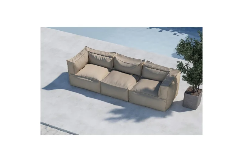 Lounge-ryhmä Rambo 2+1 - Puutarhakalusteet - Ulkosohva & puutarhapenkki - Puutarhasohva