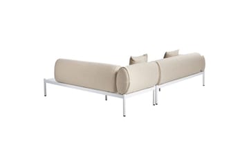 Loungegrupp Beliani Rasiglia Beige||White - Puutarhakalusteet - Terassiryhmät - Oleskeluryhmät