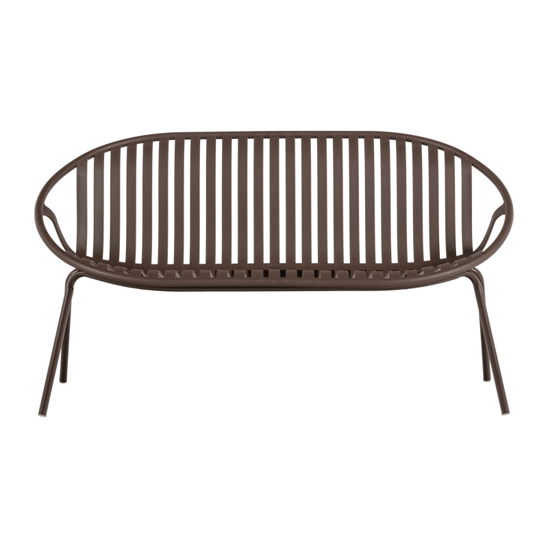 Penkki Bruce 134 cm ulkokäyttöön - Lila/Ruskea - Puutarhakalusteet - Ulkosohva & puutarhapenkki - Puutarhapenkki & ulkopenkki