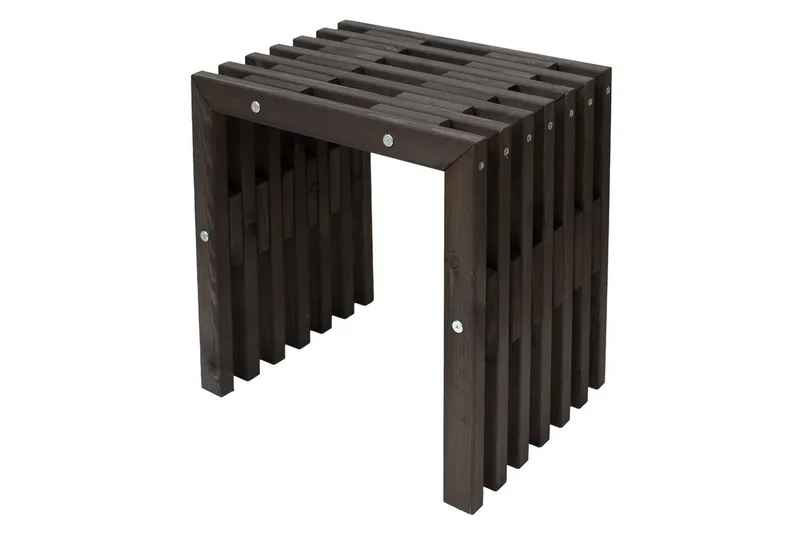 Penkki EcoFurn 45 cm Musta Öljytty Mänty, Musta Öljytty Mänty