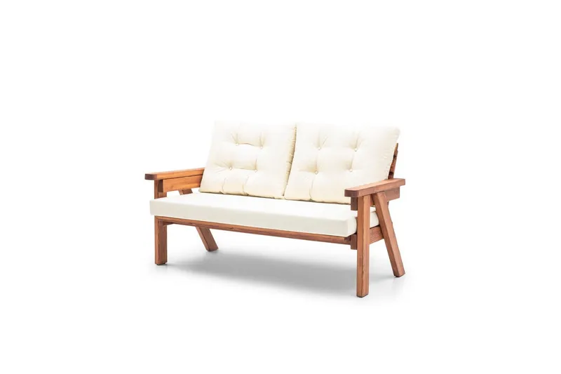 Puutarha Kolmen istuttava Sohva Zaron Kermanvärinen / Pähkinäpuu, Kermanvärinen / Pähkinäpuu