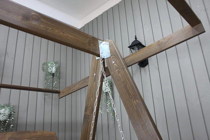 Keinu Pelle 3:n ist ilman katosta - Ruskea - Puutarhakalusteet - Ulkosohva & puutarhapenkki - Pihakeinu & puutarhakeinu