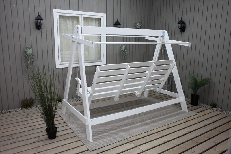 Keinu Pelle Valkoinen/Musta - KWA - Puutarhakalusteet - Ulkosohva & puutarhapenkki - Pihakeinu & puutarhakeinu