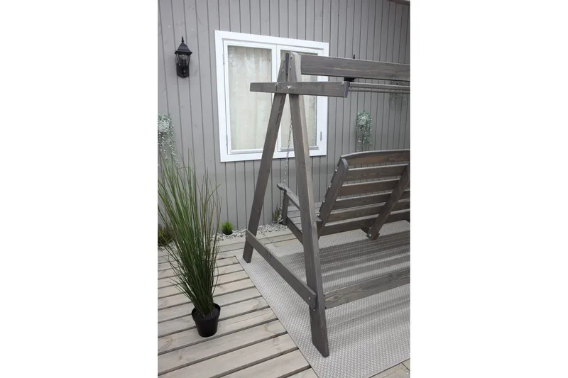 Keinu Pelle Harmaa - KWA - Puutarhakalusteet - Ulkosohva & puutarhapenkki - Pihakeinu & puutarhakeinu