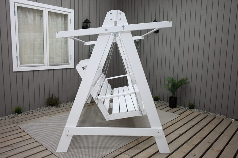 Keinu Pelle Valkoinen/Musta - KWA - Puutarhakalusteet - Ulkosohva & puutarhapenkki - Pihakeinu & puutarhakeinu