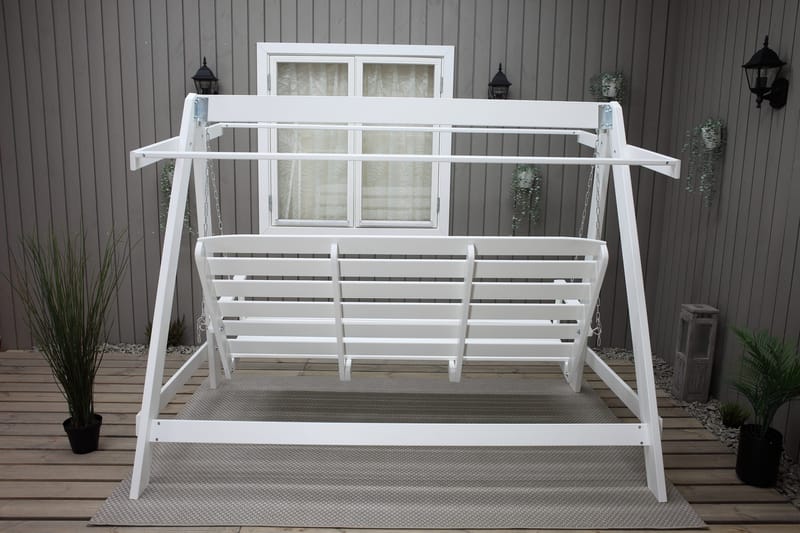 Keinu Pelle Valkoinen/Musta - KWA - Puutarhakalusteet - Ulkosohva & puutarhapenkki - Pihakeinu & puutarhakeinu