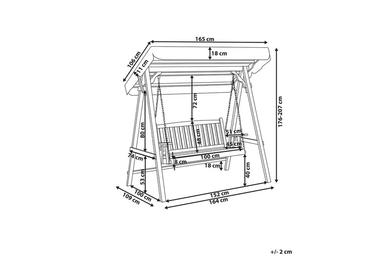 Puutarhakeinu Caviola - Puutarhakalusteet - Ulkosohva & puutarhapenkki - Pihakeinu & puutarhakeinu - Riippusohva