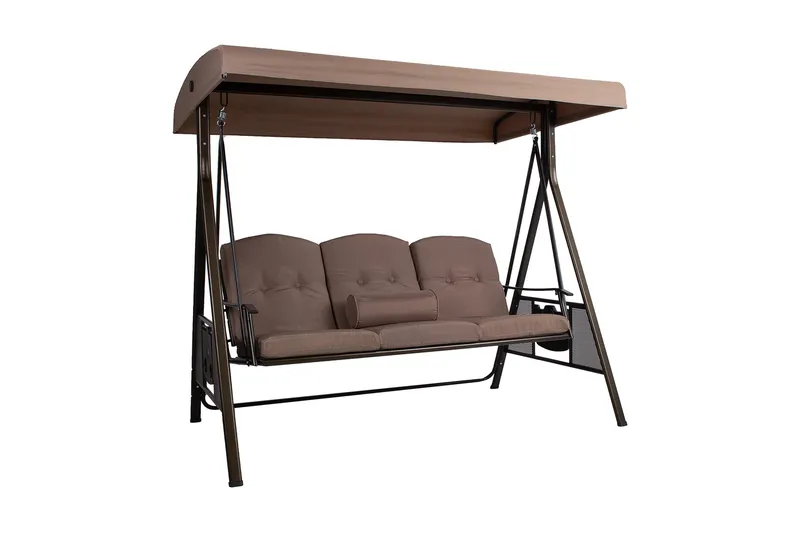 Puutarhakeinu Franco Ruskea - Puutarhakalusteet - Ulkosohva & puutarhapenkki - Pihakeinu & puutarhakeinu