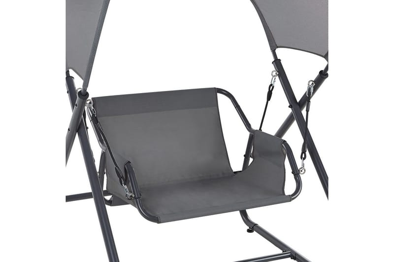 Puutarhakeinu Solagna - Tummanharmaa, 114x117x182 cm - Puutarhakalusteet - Ulkosohva & puutarhapenkki - Pihakeinu & puutarhakeinu - Riippusohva