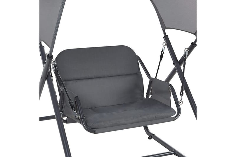 Puutarhakeinu Solagna - Tummanharmaa, 114x117x182 cm - Puutarhakalusteet - Ulkosohva & puutarhapenkki - Pihakeinu & puutarhakeinu - Riippusohva