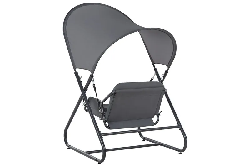 Puutarhakeinu Solagna - Tummanharmaa, 114x117x182 cm - Puutarhakalusteet - Ulkosohva & puutarhapenkki - Pihakeinu & puutarhakeinu - Riippusohva