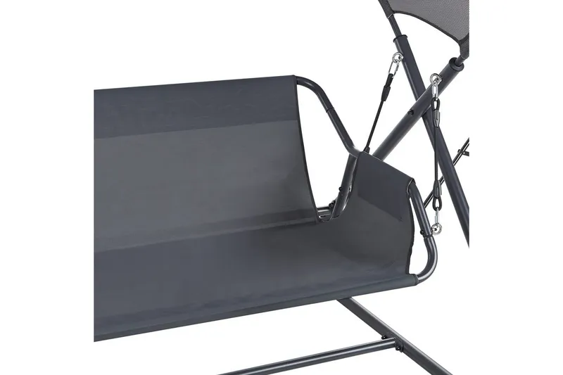 Puutarhakeinu Solagna - Tummanharmaa, 168x113x187 cm - Puutarhakalusteet - Ulkosohva & puutarhapenkki - Pihakeinu & puutarhakeinu - Riippusohva