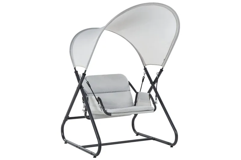 Puutarhakeinu Solagna, Vaaleanharmaa, 114x117x182 cm