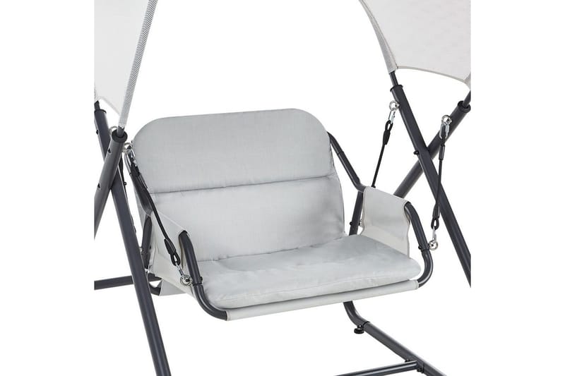 Puutarhakeinu Solagna - Vaaleanharmaa, 114x117x182 cm - Puutarhakalusteet - Ulkosohva & puutarhapenkki - Pihakeinu & puutarhakeinu - Riippusohva
