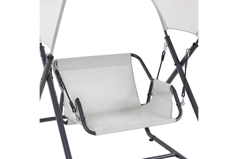 Puutarhakeinu Solagna - Vaaleanharmaa, 114x117x182 cm - Puutarhakalusteet - Ulkosohva & puutarhapenkki - Pihakeinu & puutarhakeinu - Riippusohva