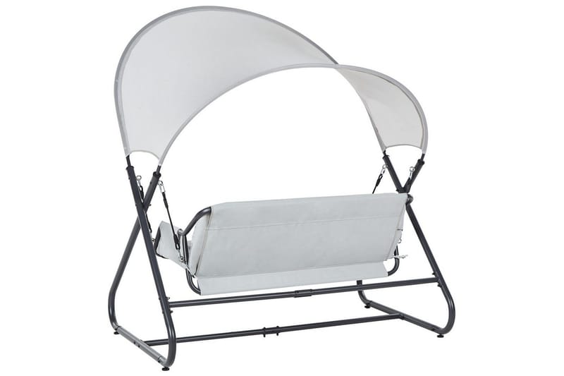 Puutarhakeinu Solagna - Vaaleanharmaa, 168x113x187 cm - Puutarhakalusteet - Ulkosohva & puutarhapenkki - Pihakeinu & puutarhakeinu - Riippusohva