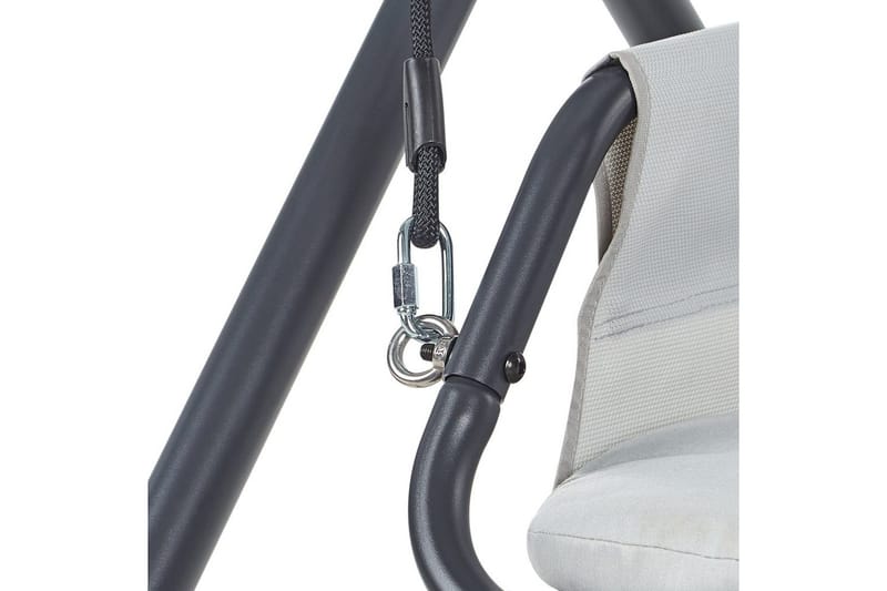 Puutarhakeinu Solagna - Vaaleanharmaa, 168x113x187 cm - Puutarhakalusteet - Ulkosohva & puutarhapenkki - Pihakeinu & puutarhakeinu - Riippusohva