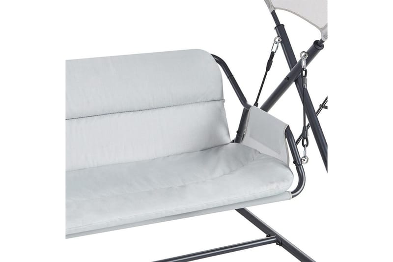 Puutarhakeinu Solagna - Vaaleanharmaa, 168x113x187 cm - Puutarhakalusteet - Ulkosohva & puutarhapenkki - Pihakeinu & puutarhakeinu - Riippusohva