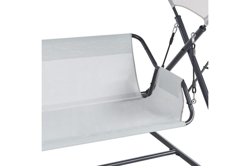 Puutarhakeinu Solagna - Vaaleanharmaa, 168x113x187 cm - Puutarhakalusteet - Ulkosohva & puutarhapenkki - Pihakeinu & puutarhakeinu - Riippusohva