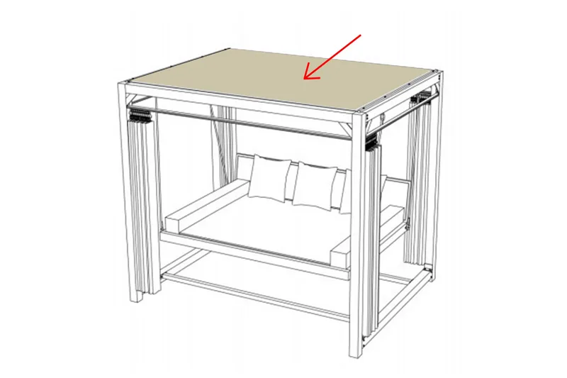 Puutarhakeinun katto Barcelona Beige - Puutarhakalusteet - Ulkosohva & puutarhapenkki - Pihakeinu & puutarhakeinu - Pihakeinun katos