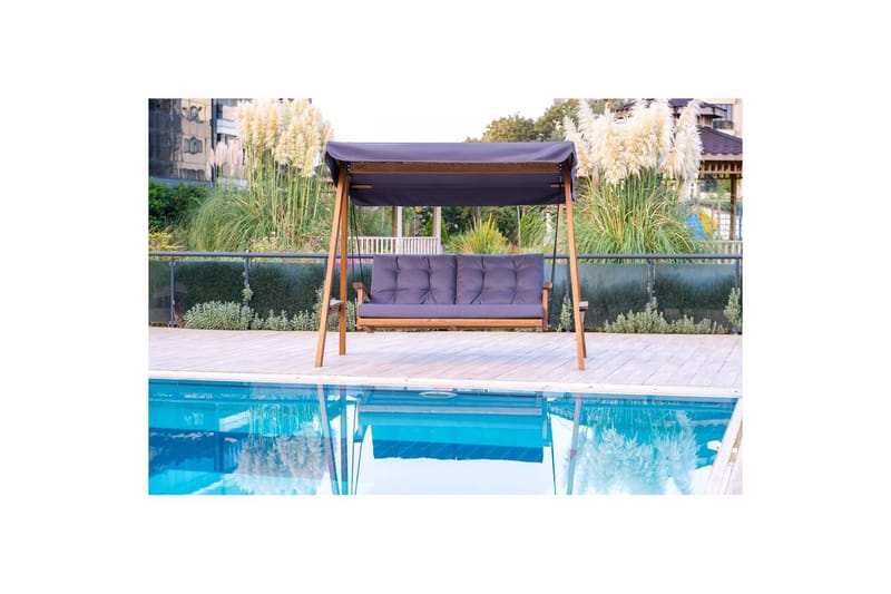 Puutarhan kaksinkertainen keinutuoli Taharoa antrasiitti - Antrasiitti - Puutarhakalusteet - Ulkosohva & puutarhapenkki - Pihakeinu & puutarhakeinu - Riippusohva