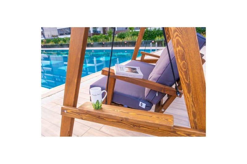 Puutarhan kaksinkertainen keinutuoli Taharoa antrasiitti - Antrasiitti - Puutarhakalusteet - Ulkosohva & puutarhapenkki - Pihakeinu & puutarhakeinu - Riippusohva