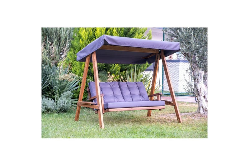 Puutarhan kaksinkertainen keinutuoli Taharoa antrasiitti - Antrasiitti - Puutarhakalusteet - Ulkosohva & puutarhapenkki - Pihakeinu & puutarhakeinu - Riippusohva