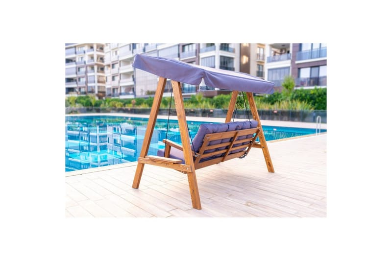 Puutarhan kaksinkertainen keinutuoli Taharoa antrasiitti - Antrasiitti - Puutarhakalusteet - Ulkosohva & puutarhapenkki - Pihakeinu & puutarhakeinu - Riippusohva