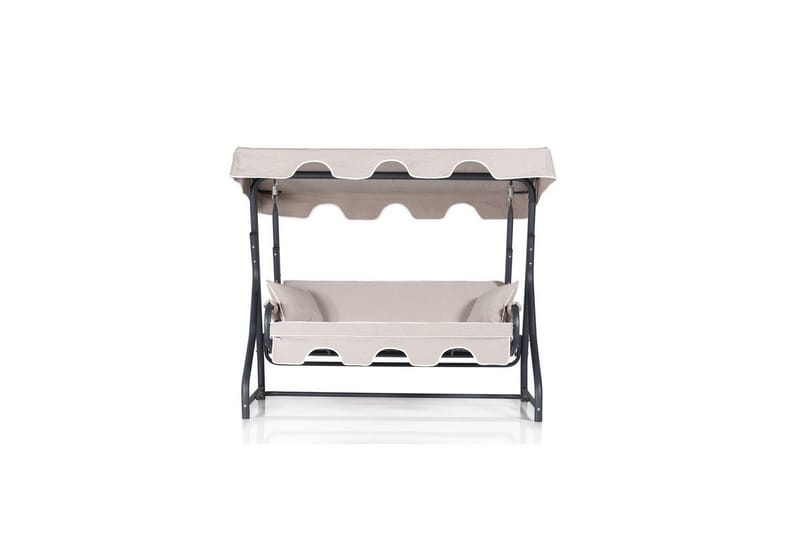 Puutarhan kolmoiskeinutuoli Colomieuan Kerma / Musta - Kerma / Musta - Puutarhakalusteet - Ulkosohva & puutarhapenkki - Pihakeinu & puutarhakeinu - Riippusohva