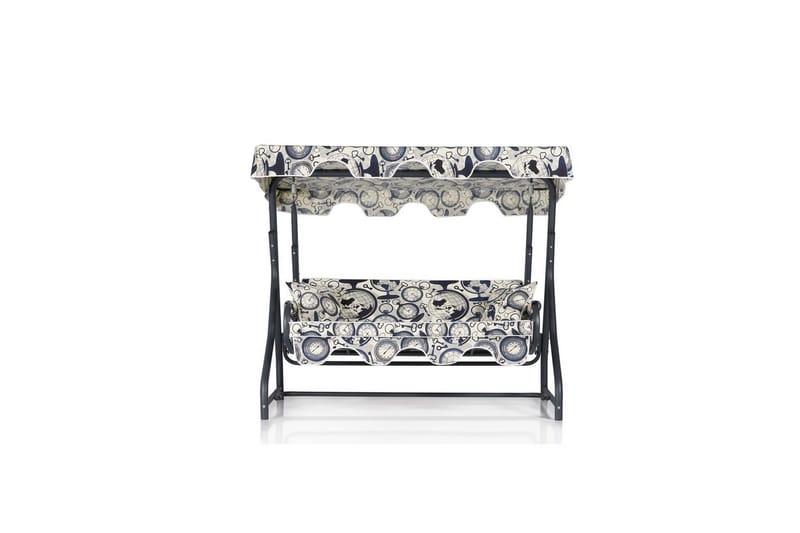 Puutarhan kolmoiskeinutuoli Colomieuan Musta / Kermanvärinen - Musta / Kermanvärinen - Puutarhakalusteet - Ulkosohva & puutarhapenkki - Pihakeinu & puutarhakeinu - Riippusohva